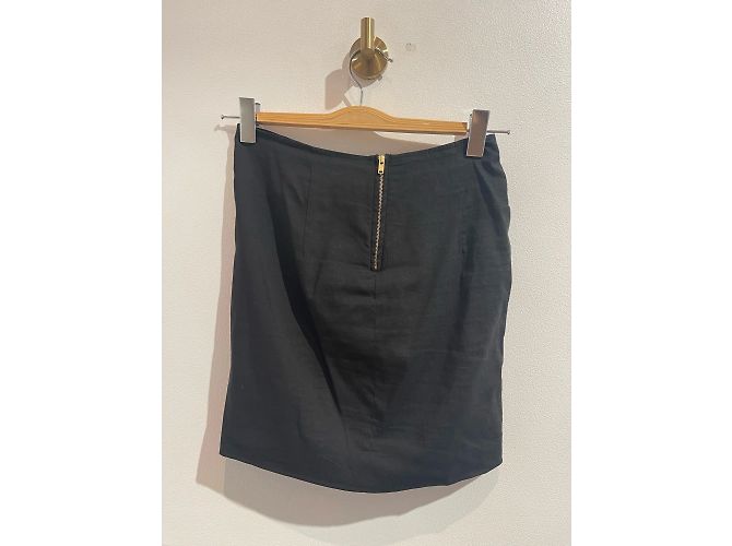 Faldas ISABEL MARANT T.International XS Lino Negro - vista 3