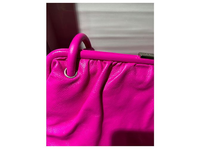 Borsa a mano Balenciaga Cloud in pelle fucsia Fuschia - vista 2