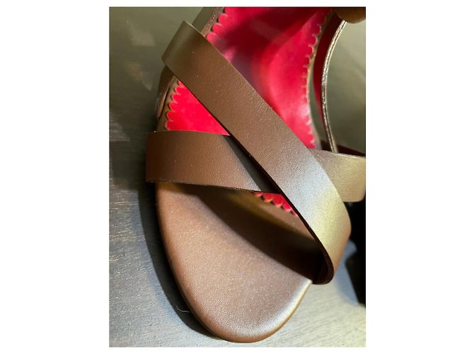 Sandali alti Carolina Herrera Marrone scuro - vista 2
