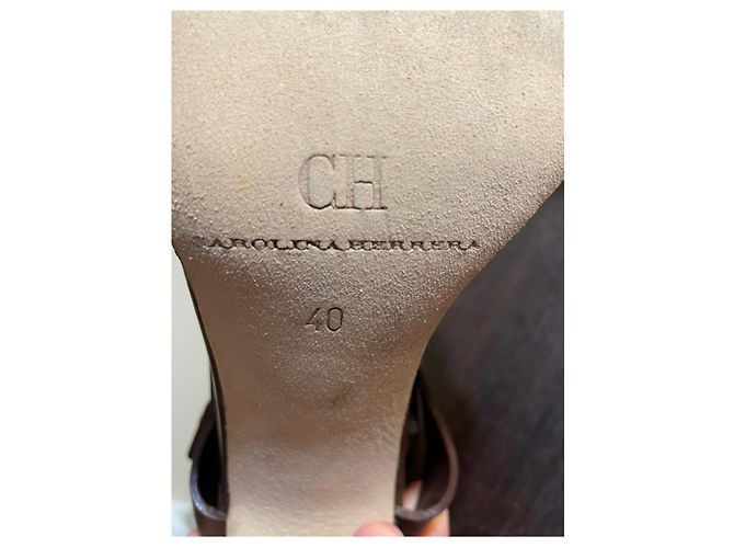Sandali alti Carolina Herrera Marrone scuro - vista 3