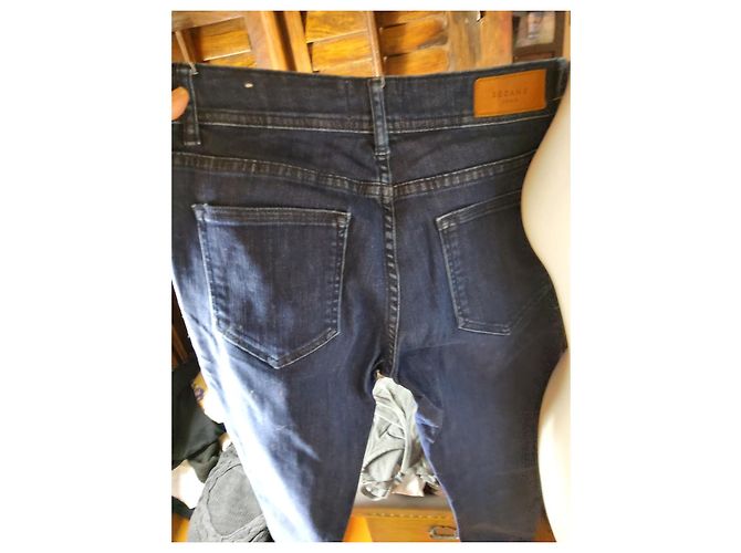 Jeans SéZane Blu Navy in Cotone - vista 2