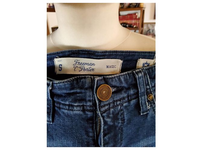 Vaqueros Freeman Porter Azul Marino Algodón Talla 36 - vista 8