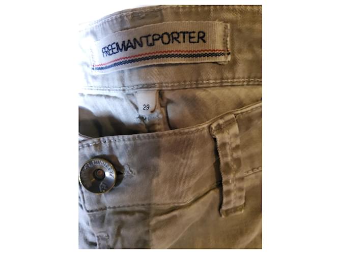Vaqueros Freeman Porter Grises Algodón S - vista 5