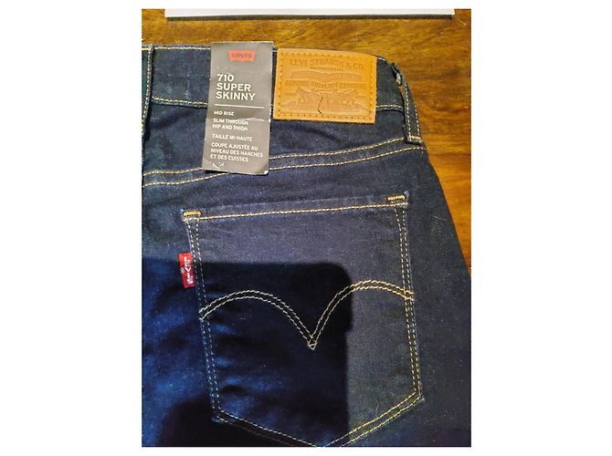 Levi's 710 Jeans Dunkelblau Baumwolle - Ansicht 2