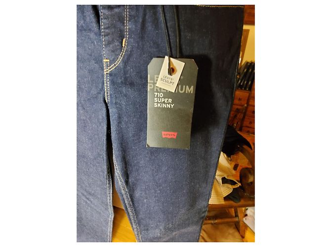 Levi's 710 Jeans Dunkelblau Baumwolle - Ansicht 4