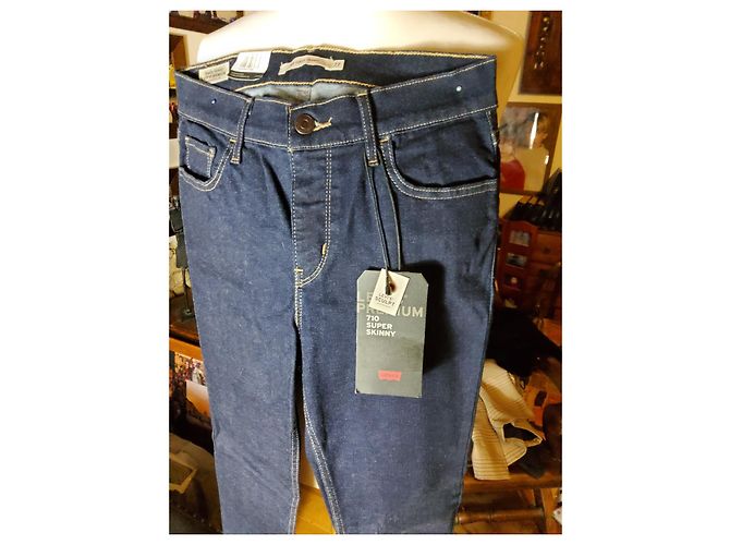 Levi's 710 Jeans Dunkelblau Baumwolle - Ansicht 7