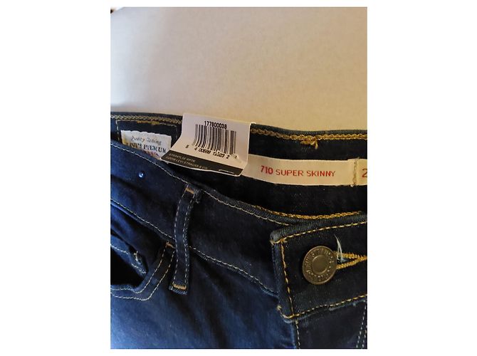 Levi's Super Skynny 710 Vaqueros Azul Oscuro Algodón - vista 10