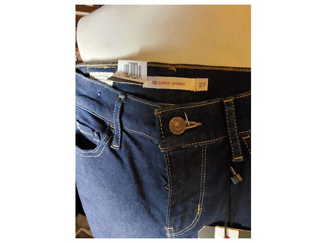 Levi's Super Skynny 710 Vaqueros Azul Oscuro Algodón - vista 11