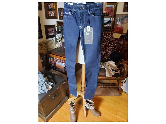 Levi's Super Skynny 710 Vaqueros Azul Oscuro Algodón - vista 13