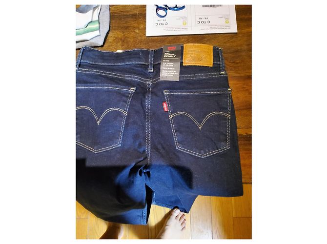 Levi's Super Skynny 710 Vaqueros Azul Oscuro Algodón - vista 3