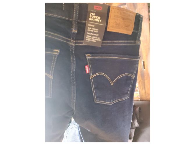 Levi's Super Skynny 710 Vaqueros Azul Oscuro Algodón - vista 4