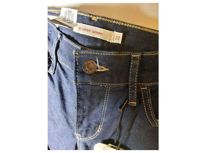 Levi's Super Skynny 710 Vaqueros Azul Oscuro Algodón - vista 5