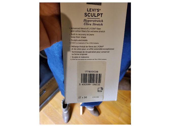 Levi's Super Skynny 710 Vaqueros Azul Oscuro Algodón - vista 7