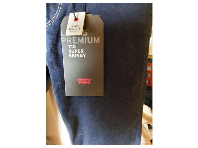 Levi's Super Skynny 710 Vaqueros Azul Oscuro Algodón - vista 8