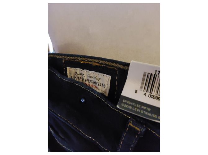 Levi's Super Skynny 710 Vaqueros Azul Oscuro Algodón - vista 9