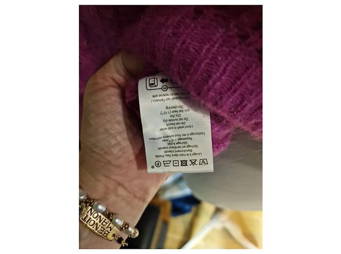 SéZane Suzana Strickjacke Baumwolle Fuchsia Fuschia - Ansicht 11