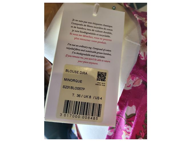 SéZane Bluse rosa Viscose Größe 36 Pink - Ansicht 6