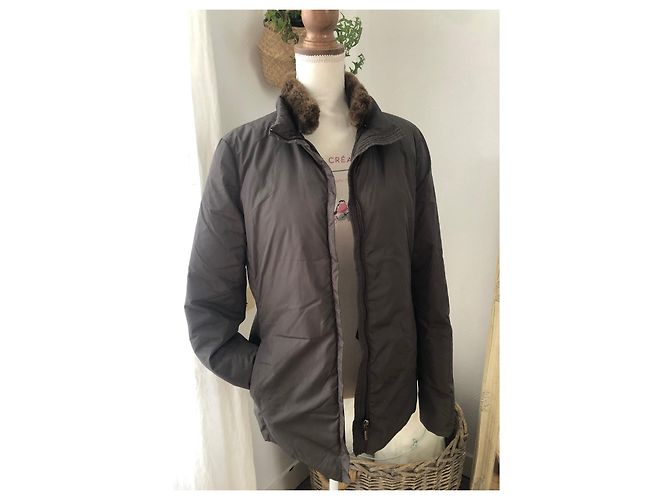 Max Mara Jacke Dunkelbraun Polyester - Ansicht 11