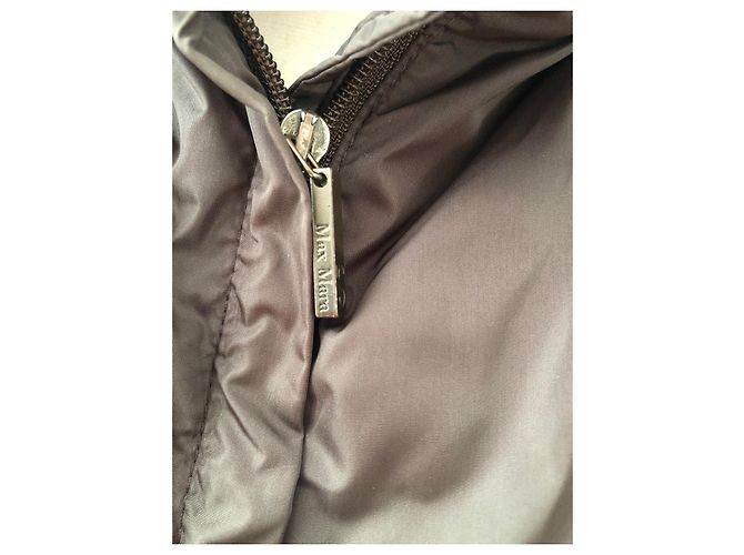 Max Mara Jacke Dunkelbraun Polyester - Ansicht 2