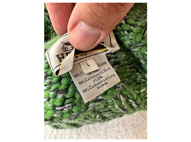 Hermès Cappello a cuffia verde vintage - vista 5