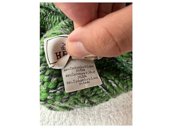 Hermès Cappello a cuffia verde vintage - vista 6