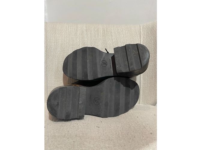 LOUIS VUITTON  Mules & clogs T.EU 37.5 cloth Brown - view 7