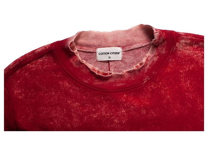 Autre Marque Baumwollbürger, Roter, zerlumpter Pullover - Ansicht 7