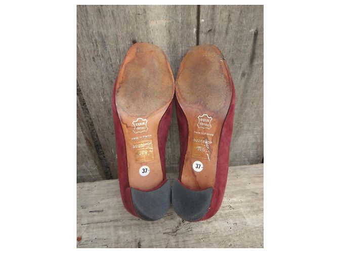 Autre Marque Décolleté Marcini in suede rosso scuro Bordò - vista 6