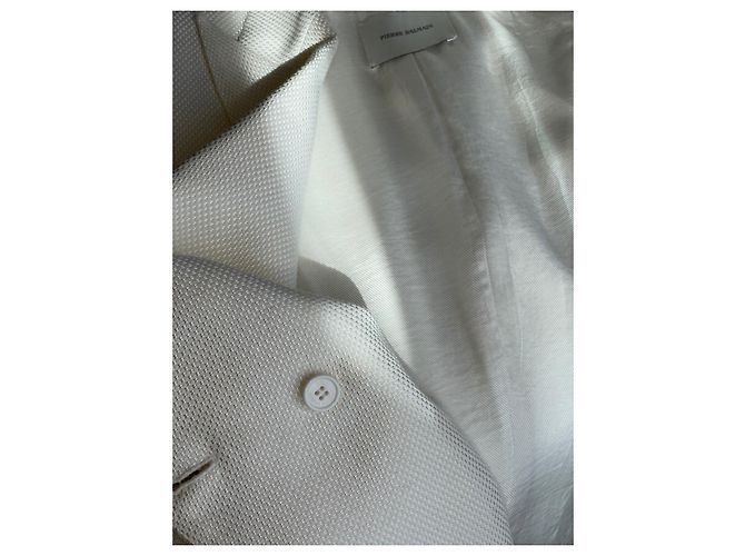 Pierre Balmain Blazer Cremefarben Baumwolle Viscose Weiß - Ansicht 5