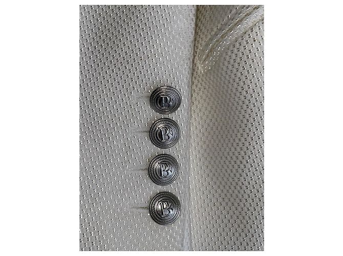 Pierre Balmain Blazer Cremefarben Baumwolle Viscose Weiß - Ansicht 8