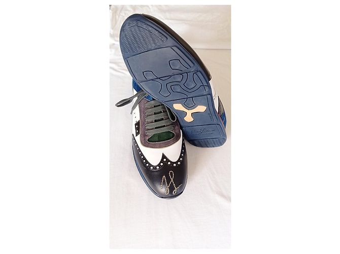 Silvano Lattanzi Sneakers stringate Nero Bianco Grigio Blu chiaro - vista 4