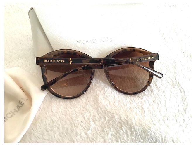 Gafas de sol Michael Kors MK 2048 Redondas Marrones Acetato Castaño - vista 7