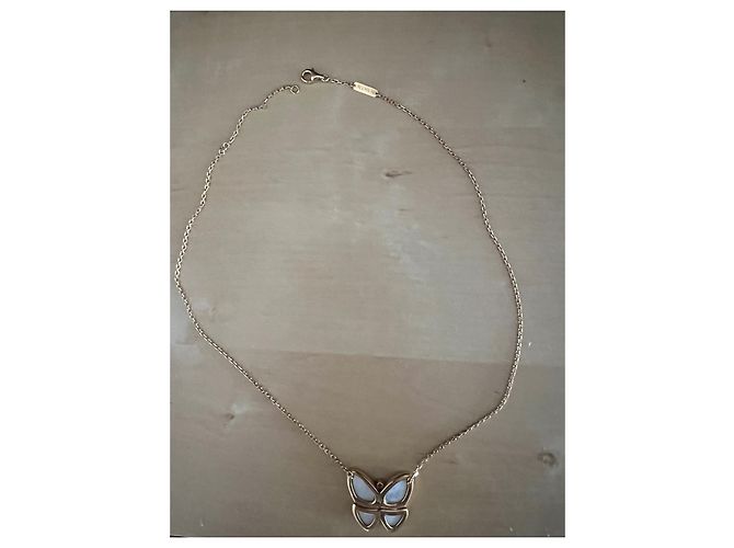 Collar Van Cleef & Arpels Mariposa Nácar Blanco Oro Amarillo - vista 3