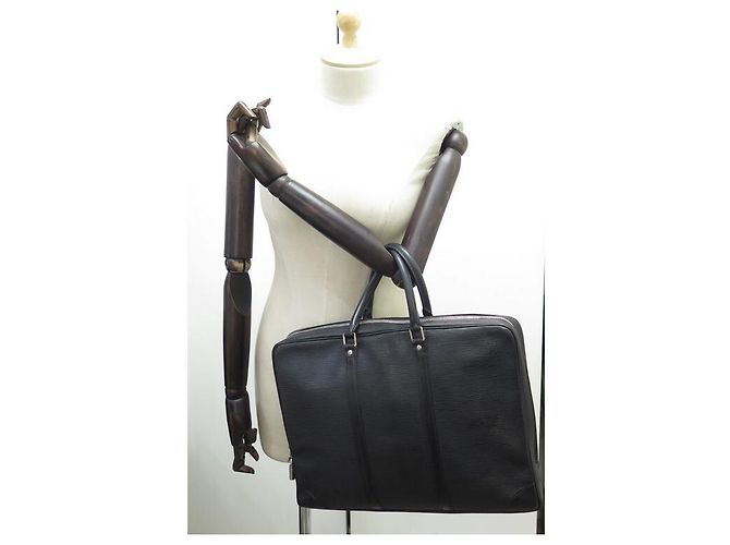 Borsa Louis Vuitton Sirius 40 PORTA DOCUMENTI IN PELLE EPI NERA Nero - vista 5