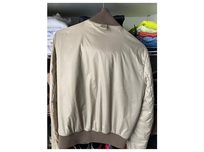 Chaqueta bomber Gucci beige de algodón - vista 4
