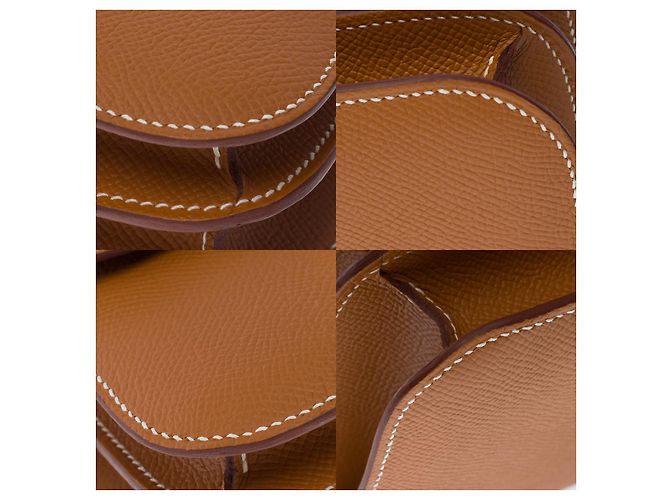 Hermès Sac HERMES Constance en Cuir Doré - 101344 - vue 11