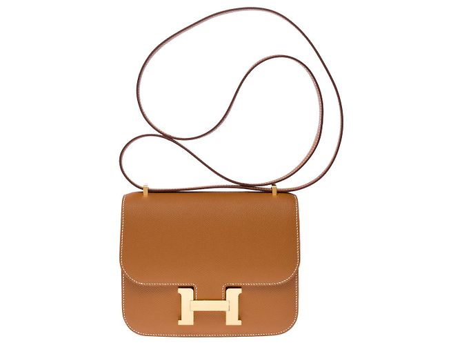 Hermès Sac HERMES Constance en Cuir Doré - 101344 - vue 2