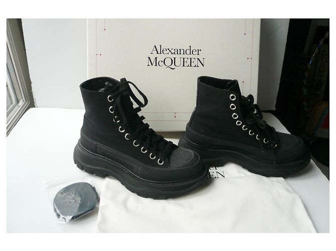 Alexander Mcqueen ALEXANDER MC QUEEN Sneakers stringate in tessuto nero T36 Ottime condizioni - vista 4