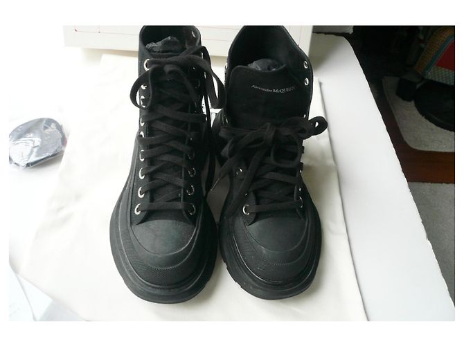Alexander Mcqueen ALEXANDER MC QUEEN Sneakers stringate in tessuto nero T36 Ottime condizioni - vista 7