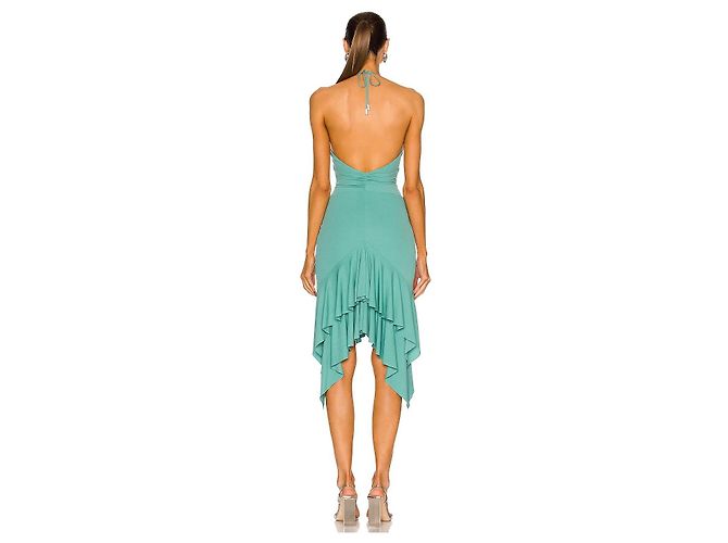Alexandre Vauthier Hi-Low Kleid ärmellos Mintgrün - Ansicht 8