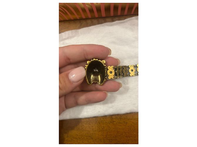 Gucci Choker Kette Kristalle Lion Head Golden - Ansicht 3