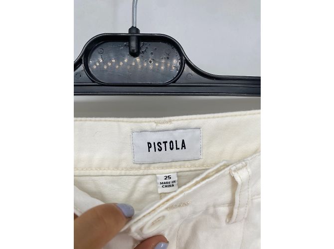 Autre Marque Jeans Pistola T.US 25 Algodón Blanco - vista 3