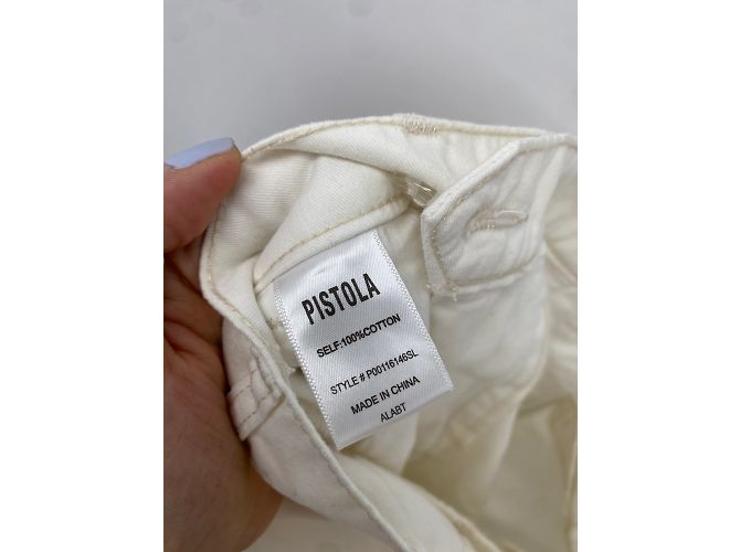 Autre Marque Jeans Pistola T.US 25 Algodón Blanco - vista 4