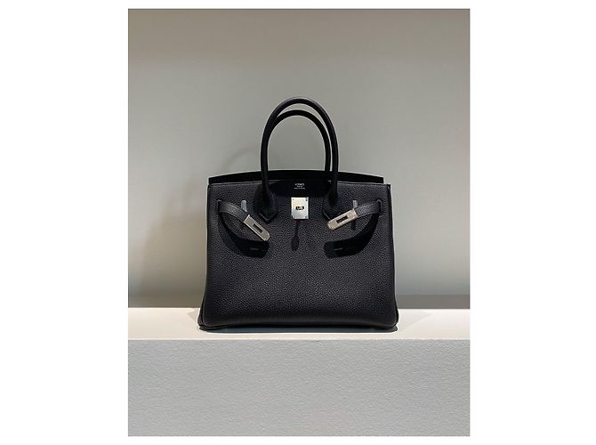 Hermès Birkin 30 in pelle Togo nera Nero - vista 2