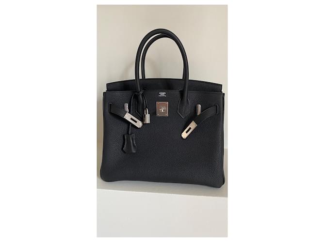 Hermès Birkin 30 in pelle Togo nera Nero - vista 4