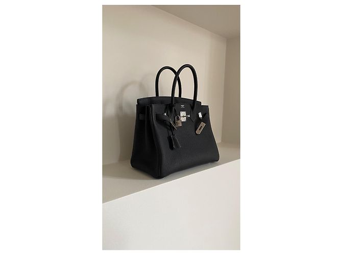 Hermès Birkin 30 in pelle Togo nera Nero - vista 7