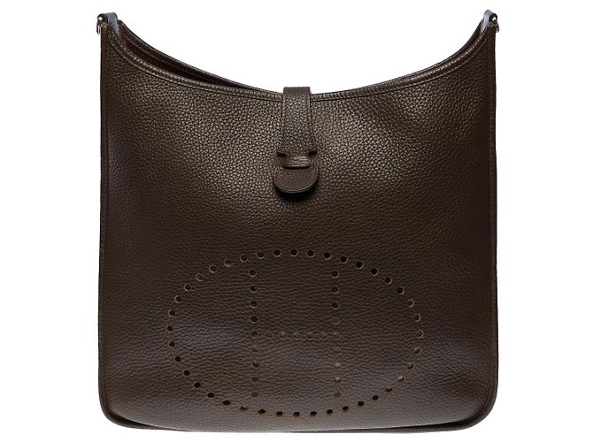 Hermès Sac HERMES Evelyne en Cuir Marron - 101349 - vue 3