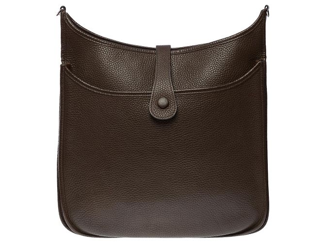 Hermès Sac HERMES Evelyne en Cuir Marron - 101349 - vue 5