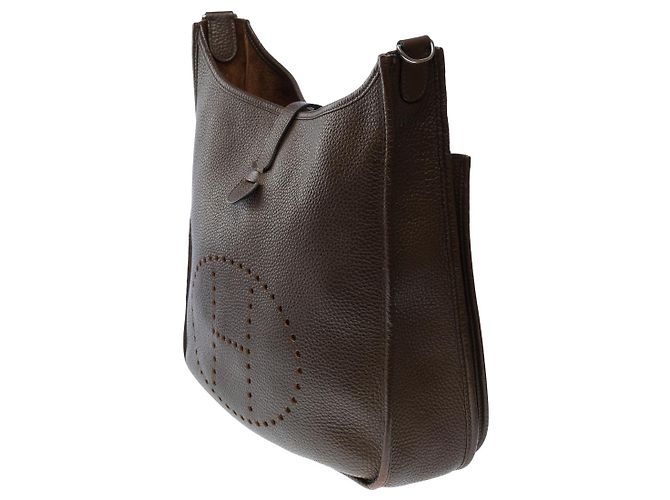 Hermès Sac HERMES Evelyne en Cuir Marron - 101349 - vue 6