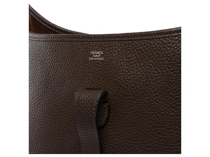 Hermès Sac HERMES Evelyne en Cuir Marron - 101349 - vue 8